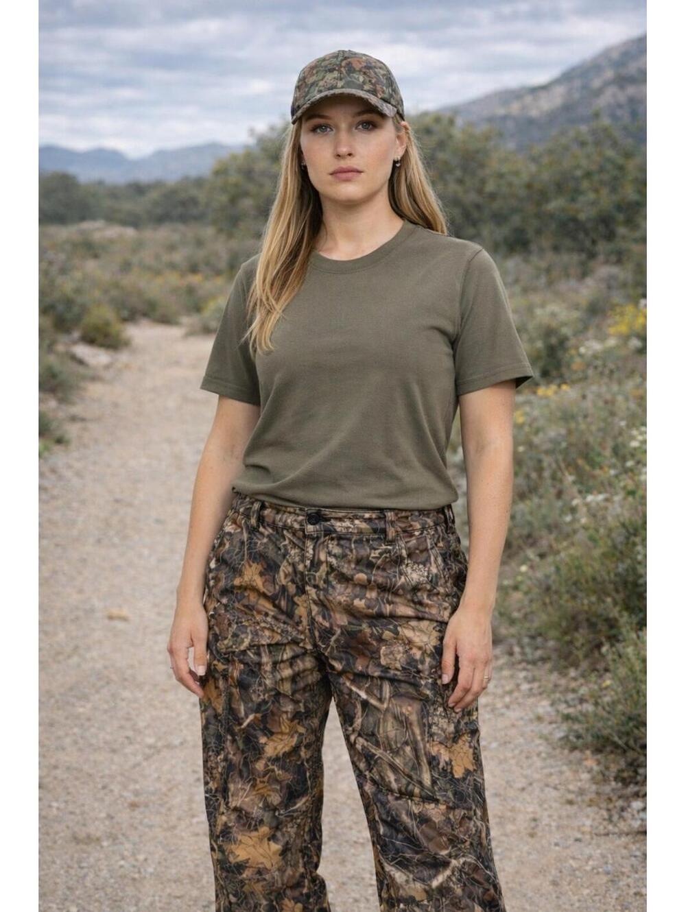 SHE Camo Cargo Pants Women Wide Leg Streetwear Festival  Hunting XS
